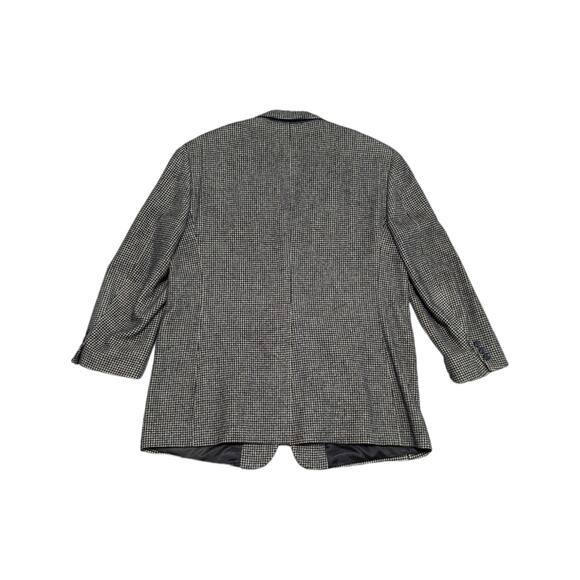 Vintage Brooks Brothers Camel Hair Suit Jacket Blazer Houndstooth Black 90s VTG - Picture 2 of 6